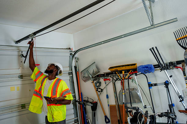 Professional Garage Door Panel Replacement technician working in Alvord, TX